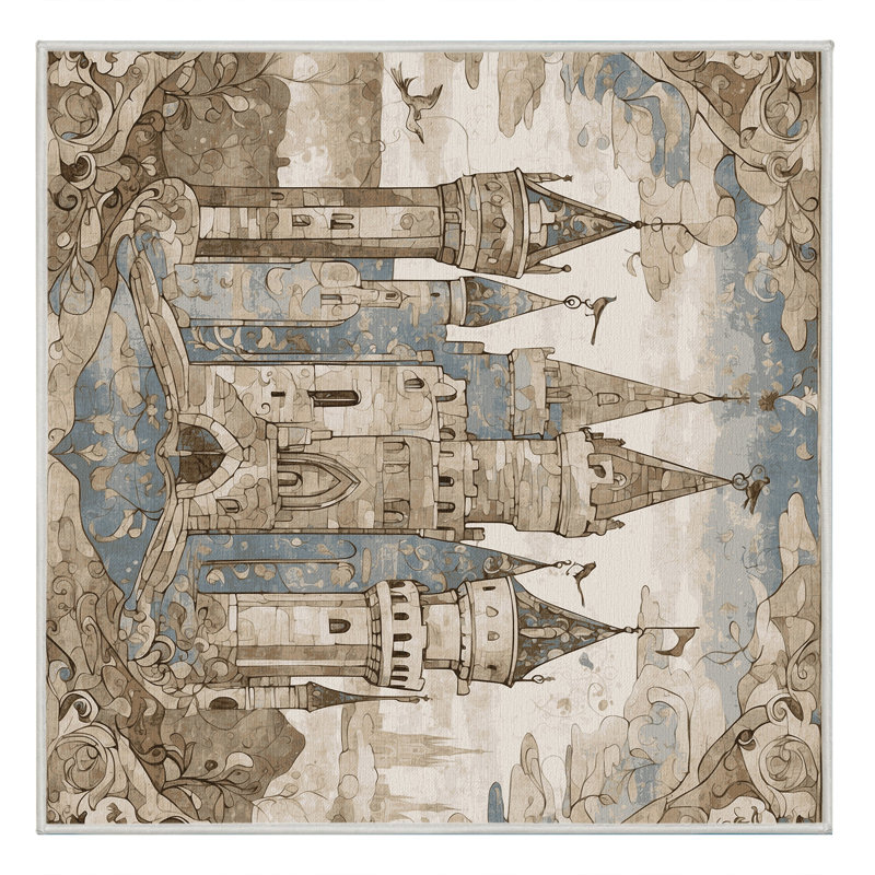 Majesty's Edge Rug, Square 7'
