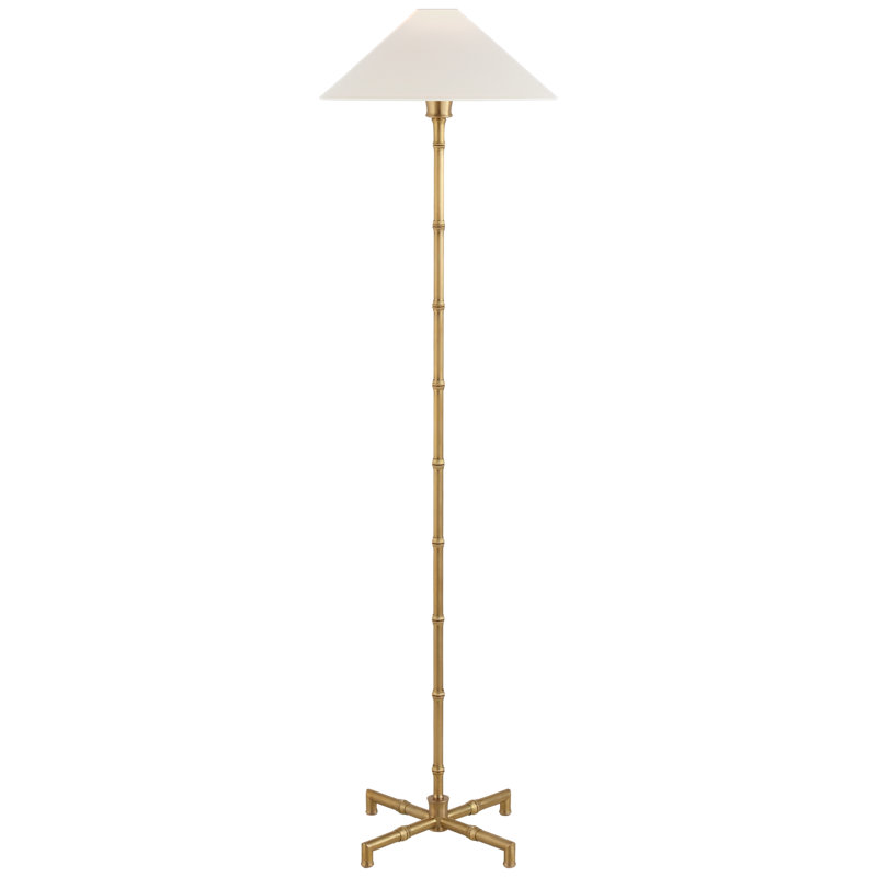 Grenol Floor Lamp, Hand-Rubbed Antique Brass