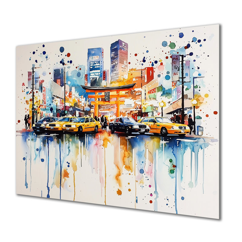 Neon Lights of Manhattan Chinatown - décoration murale en métal, impression industrielle, H 24 po x l 32 po
