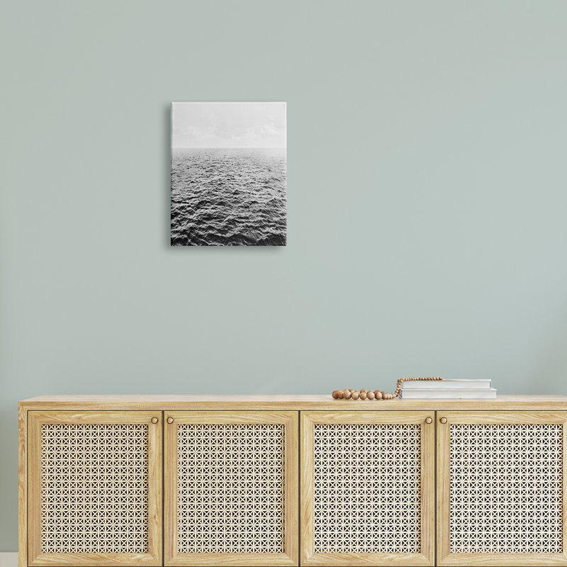 Monochromes orageux, mer agitée, océan brumeux par Mike Calascibetta - photographie, Toile tendue