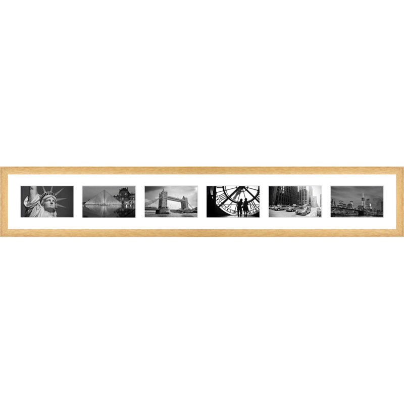 Laraven Wood Picture Frame with Mat, Natural Brown