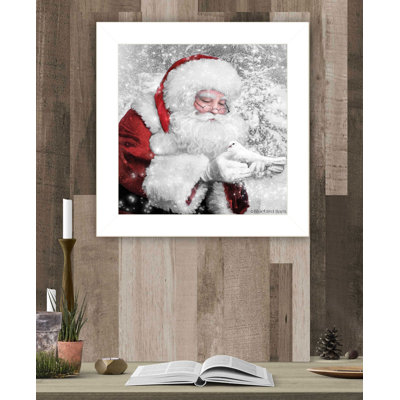 «Santa's Little Friends», art mural encadré pour le salon, décoration murale par Bluebird Barn