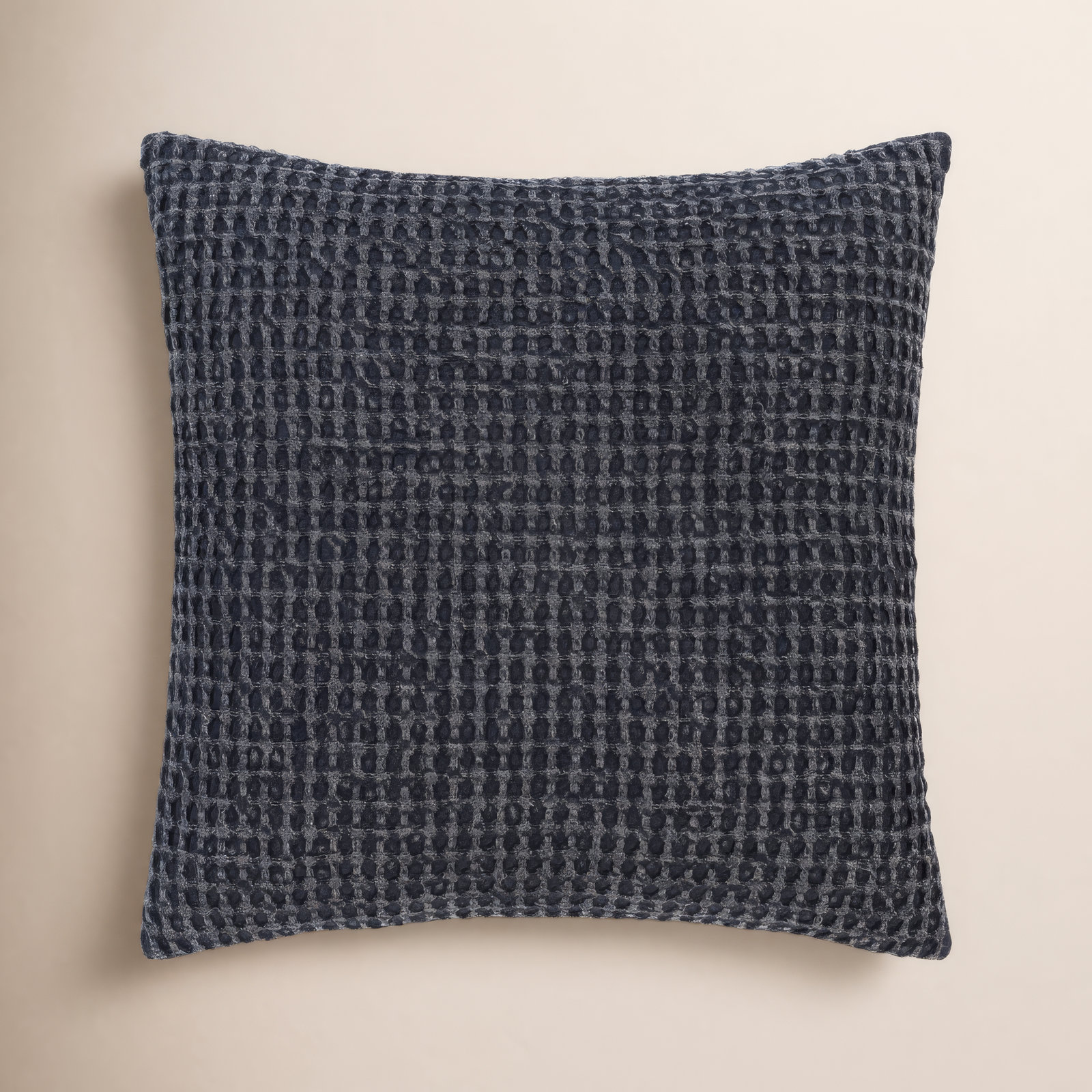 Kappa Cotton Pillow Cover, 22" x 22", Black, No Fill