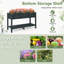 Boîte à fleurs surélevée en poly avec pieds de drainage pour tablette de rangement-106901930-106901931