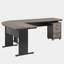 Bureau en L 83 po réversible avec classeur à roulettes et tiroirs - grand bureau de coin, poste de travail de bureau à domicile-744183954