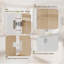 Armoire de rangement murale blanche en bois massif, armoire murale à 2 portes avec 2 tablettes réglables, armoire murale prête à assembler pour la cuisine, la salle de bain et le garage, P 12 po x H 36 po-120317730-120317725