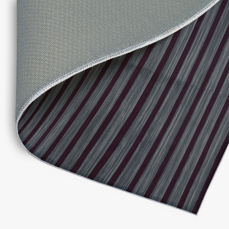 Tapis intérieur / extérieur gris HorizontalStripes, Rectangle 4pi x 6 pi