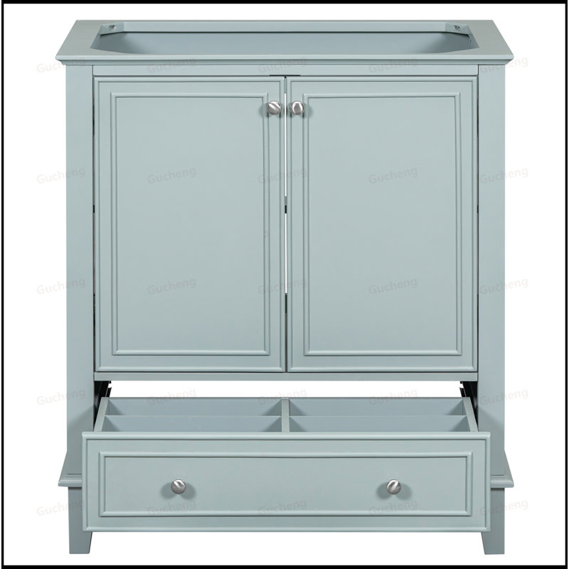 30 Inch Bathroom Vanity Base Only, Light Green