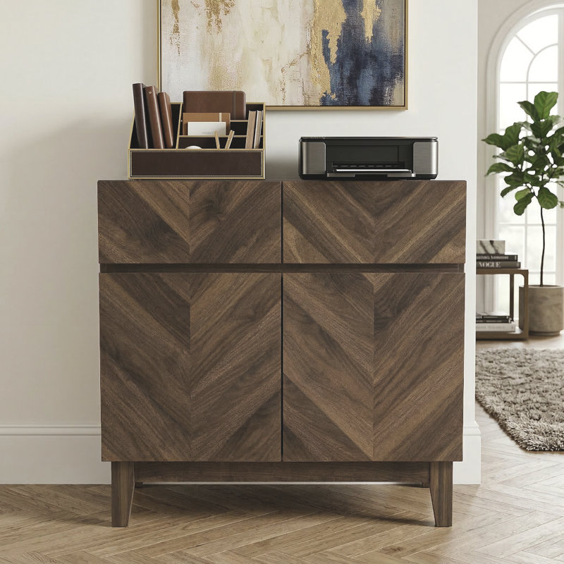 Cartwright Hanwell 2 Door 2 Drawer Sideboard, Royal Walnut