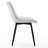 Modern Upholstered Back Dining Chair Armless Side Chair With Metal Legs-2123308375