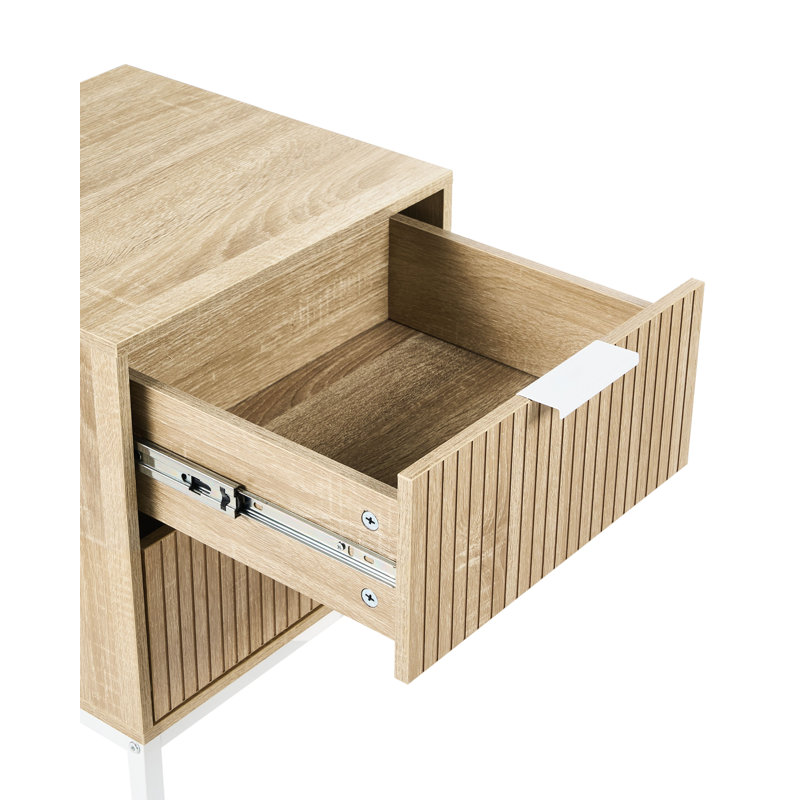 ROYALLA 40cm W Manufactured Wood Bedside Table