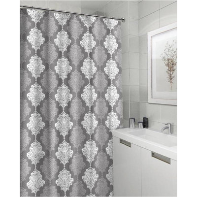 Rideau de douche simple en tissu damassé Miramontes