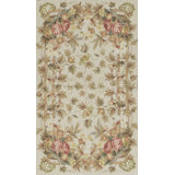 Hand-Knotted High-Quality Gold and Beige Area Rug