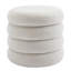 Repose-pieds rond avec rangement en velours / lin Leiani-92576540