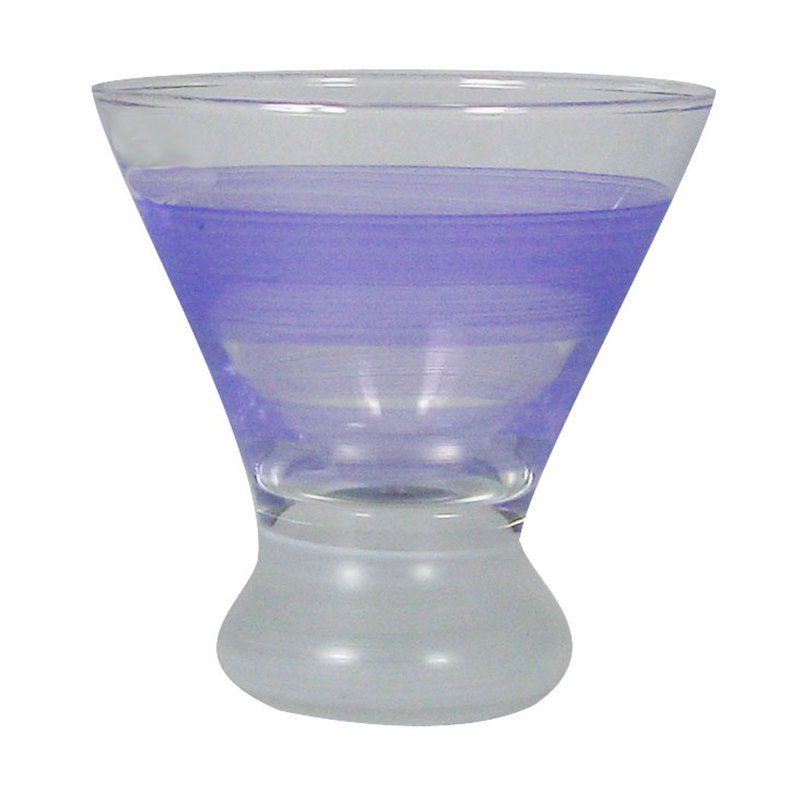 Cottage rétro à rayures 7 oz. Verre cosmos, Mauve