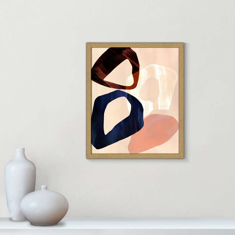 Loop III Print par Violets Print House, Grain de bois naturel, L 16 po x H 19 po, Impression encadrée