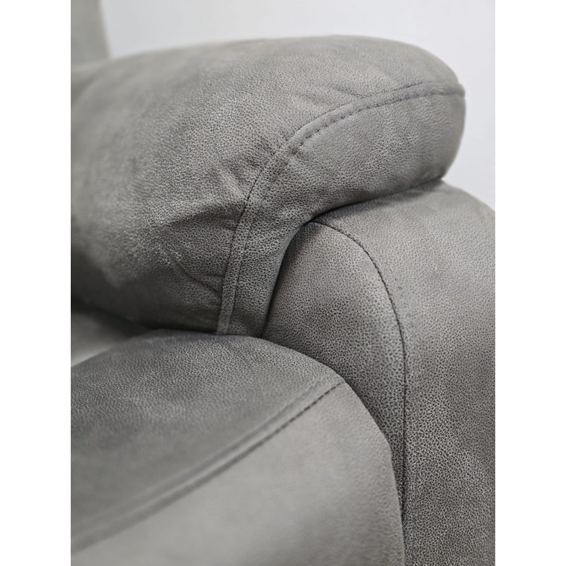 Rosevale Manual Recliner Armchair - Silver, Manual, 102" H x 140" W x 93" D, Steel Fabric