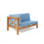 Banc de coin gauche X-Back, bleu