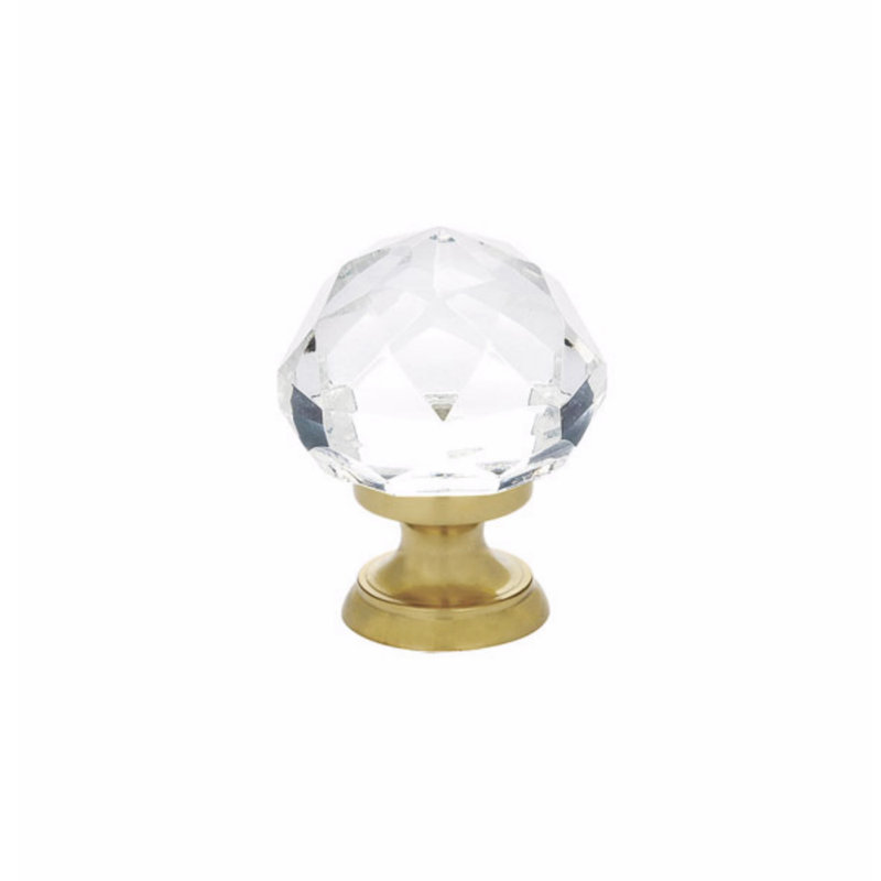 Emtek Diamond Glass Cabinet Knob, 1"