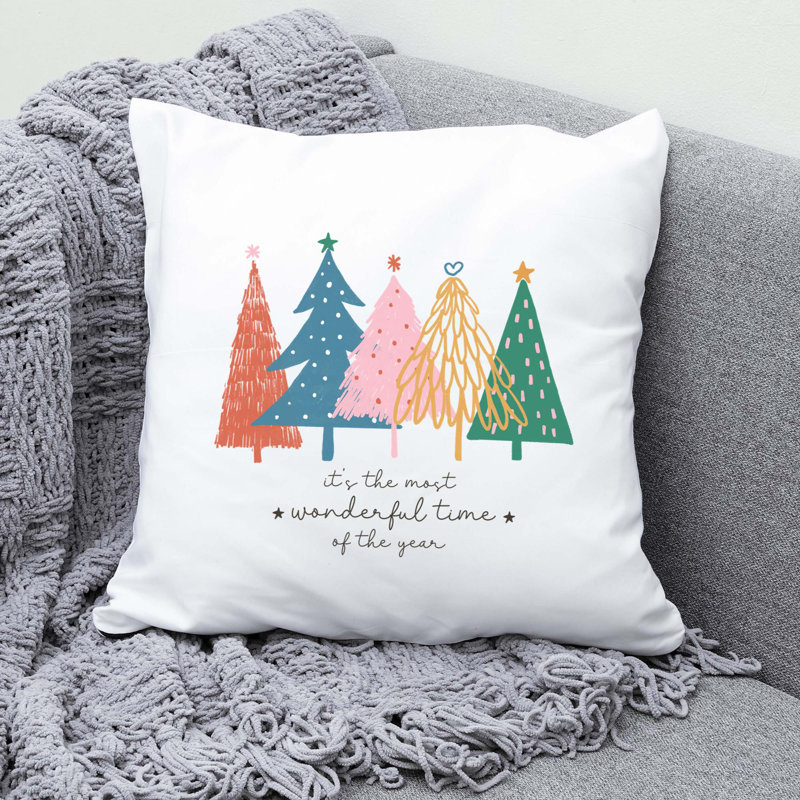 Christmas Illustration5 Reversible Throw Pillow, 18" x 18"