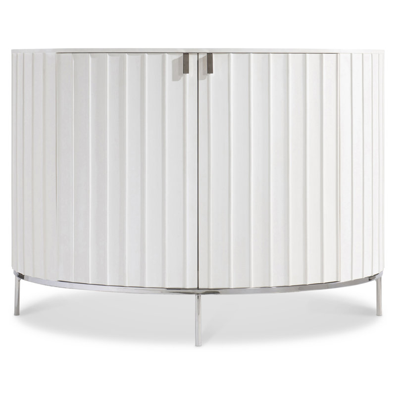 White Adobe Faux Stone Transitional Sideboard