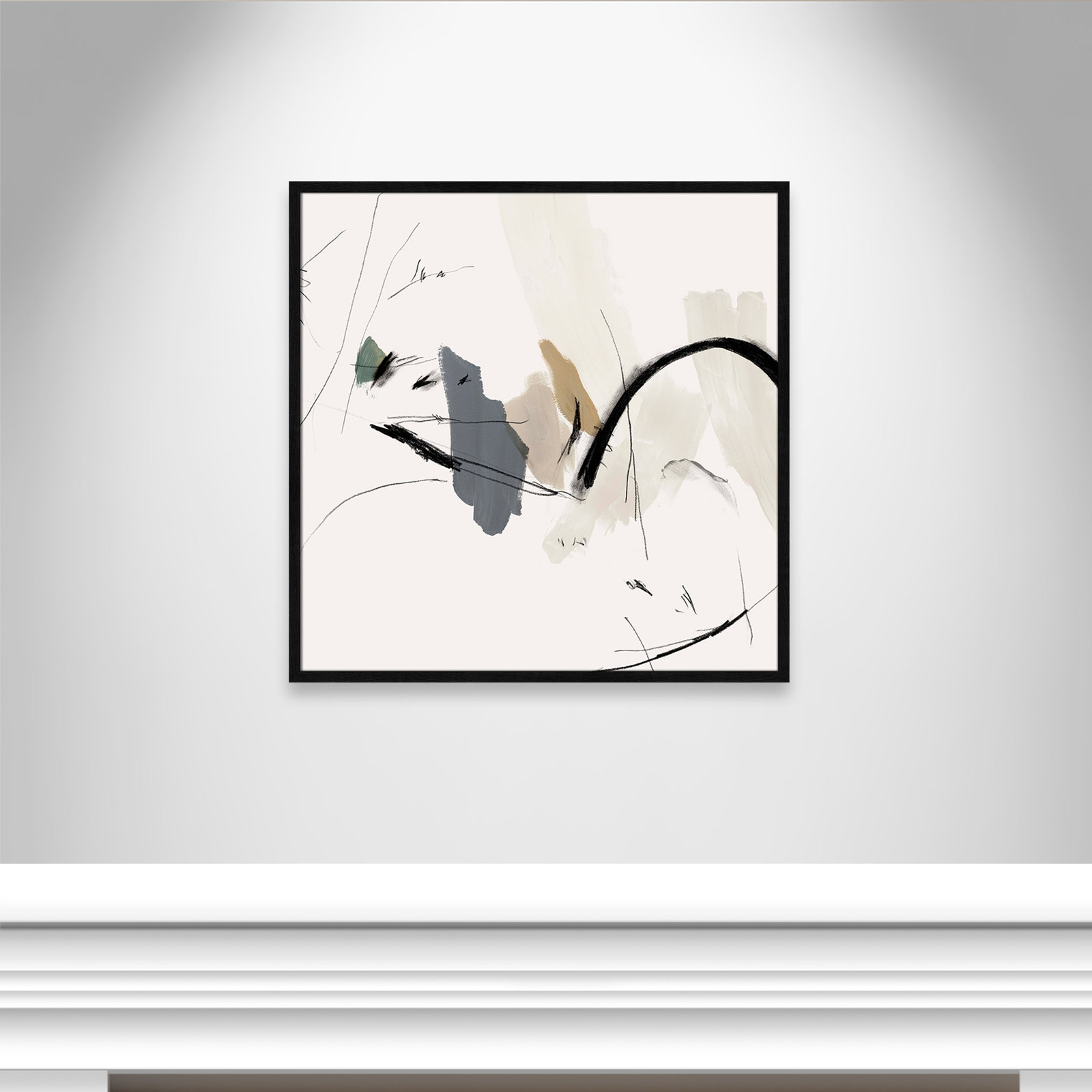 Heavenly "Heavenly II" Print, Black, 32" H x 32" W x 0.75" D