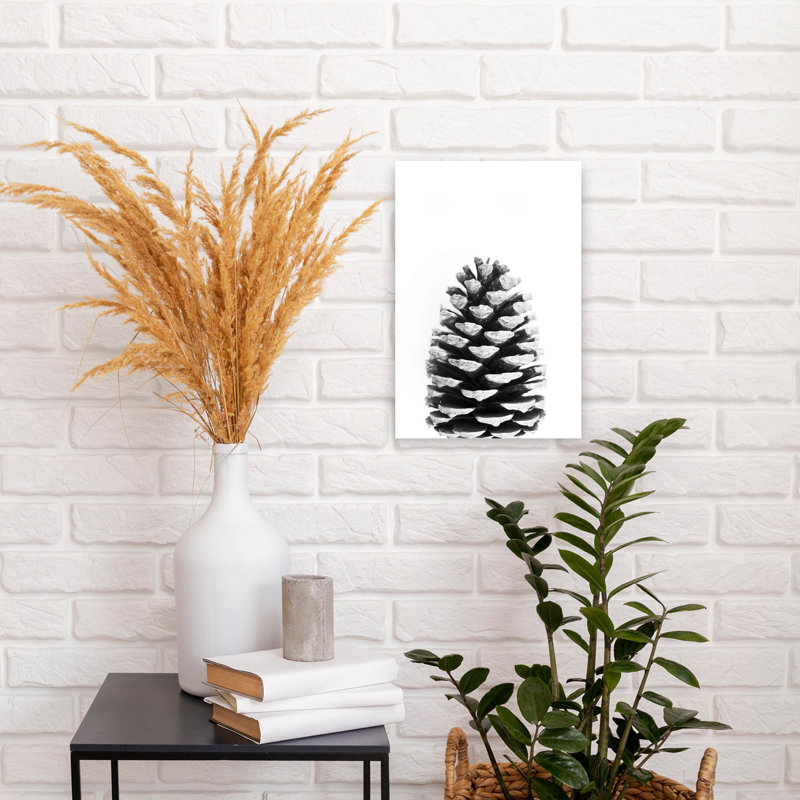Pinecone, art mural abstrait contemporain, H 18 po x l 12 po