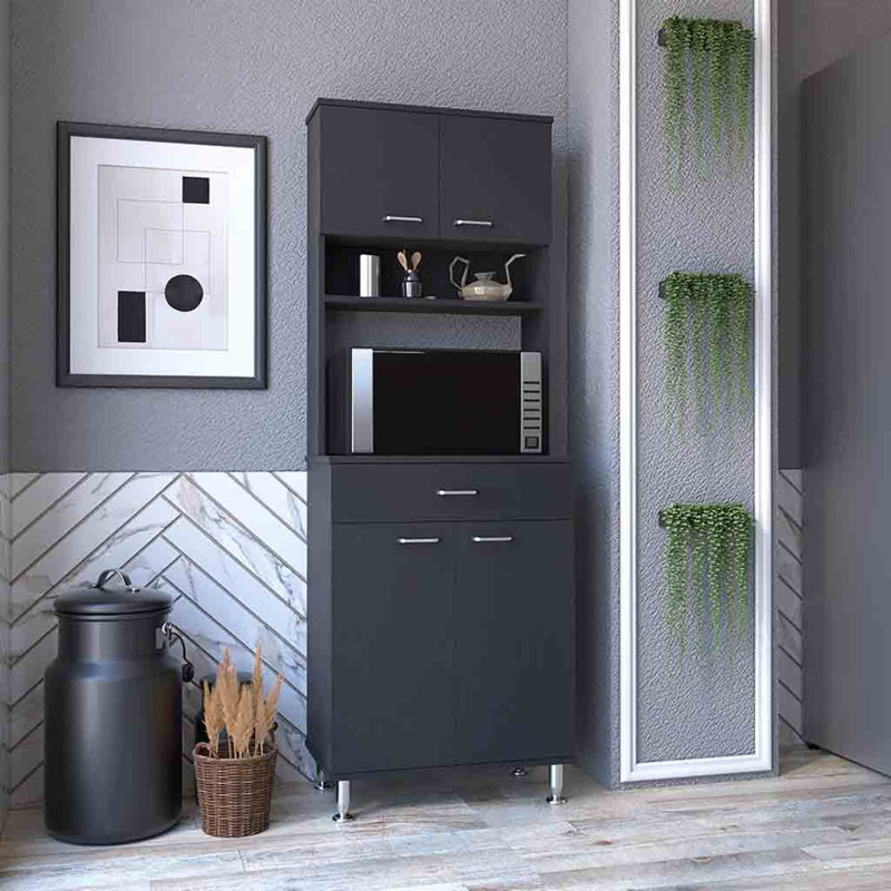 Armoire élégante à deux portes, Noir