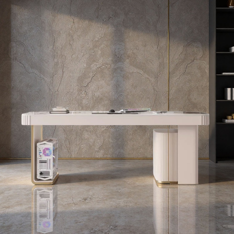 Bureau moderne en ardoise - luxe clair, H 29,5 po x l 70,9 po x P 27,6 po