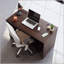 Bureau spacieux en mélamine de 48 po x 24 po avec base réglable et gestion des câbles, idéal pour la maison ou le bureau-130039000