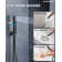 LED Thermostatic Shower Faucet, 20" High-Pressure Rainfall Shower Head with Rough-in Valve and Body Jets