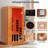 1 Person Canadian Hemlock Infrared Sauna, 660&850nm Full Spectrum Red Light, 7 Heaters 1290W Fast Heat-Up, Indoor Home Gym 31.530.367"