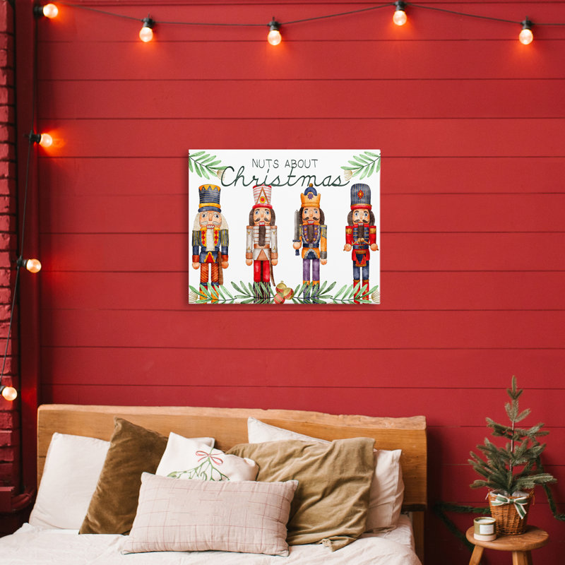 Nuts About Christmas Nutcrackers Canvas, conception de Kim Allen, H 16 po x l 20 po