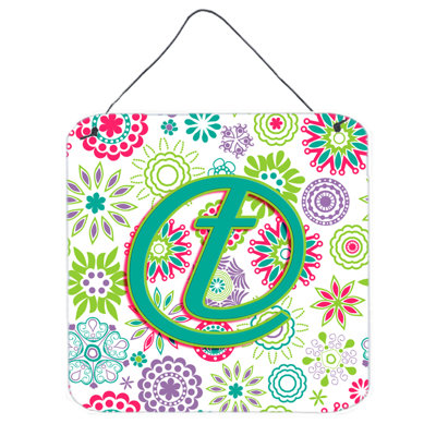 Flowers Initial by Denny Knight Graphic Art Plaque