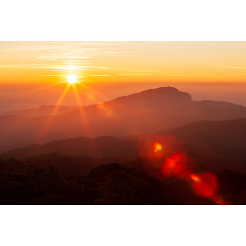 Delorenzo The Sun Rising 1 Piece Wrapped Canvas Wall Art, 20cm H x 30cm W x 3.8cm D