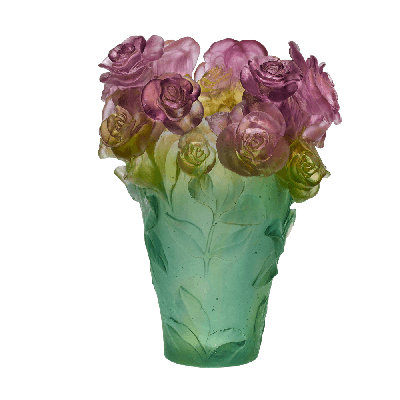 Rose Passion Handmade Crystal Table Vase