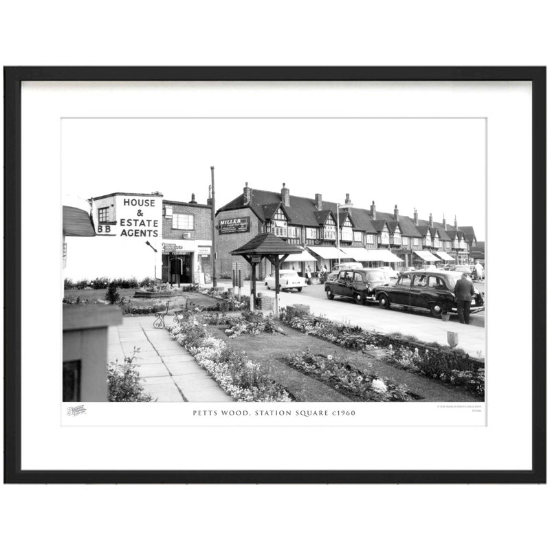 Petts Wood, Station Square C1960 by Francis Frith - Single Picture Frame Print, 60cm H x 80cm W x 2.3cm D