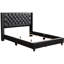 Grand lit rembourré noir avec rembourrage en mousse souple - l 86 po x P 66 po x H 50 po, rembourrage, construction, assemblage rapide pour un sommeil confortable 50 po x H 66 po, rembourré, installation