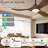 3 Blade Smart Solid Wood Ceiling Fan With Dimmable LED Light & Remote, Reversible DC Motor-263041754-236401635