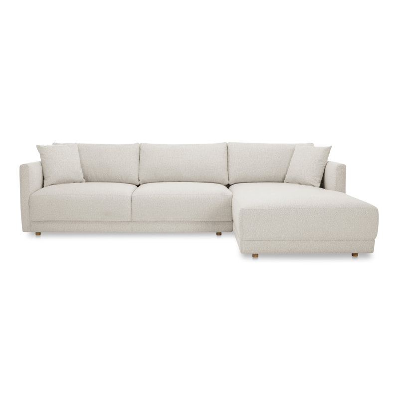 Bryn Upholstered Sectional, Right Hand Facing, Oyster Boucle