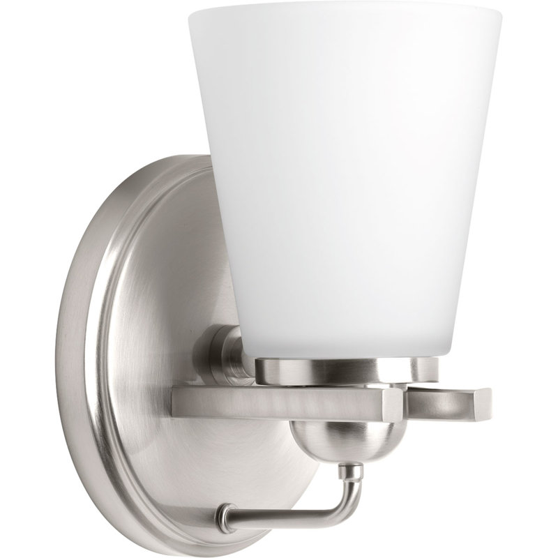Éclairage pour salle de bain 1 lumière Thiago, Nickel brossé