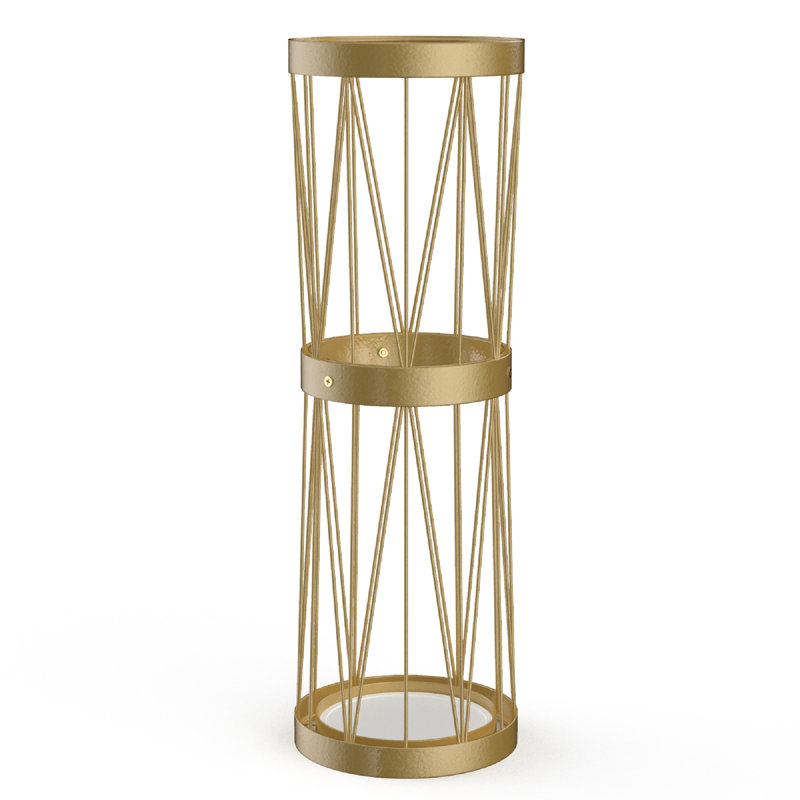 Barrett Metal Freestanding Umbrella Stand, Gold