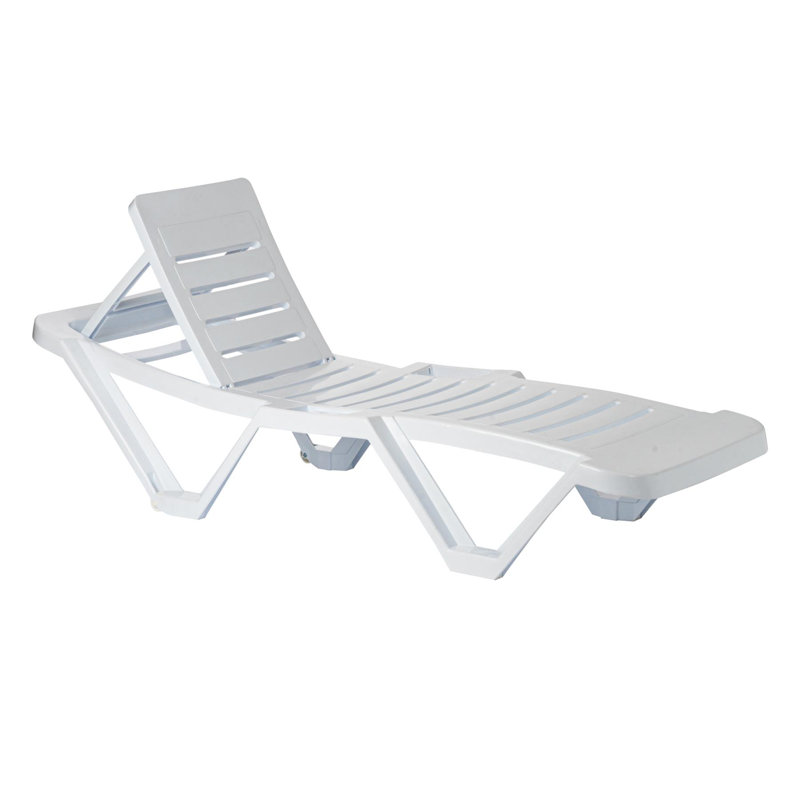 188cm Long Reclining Single Chaise, White