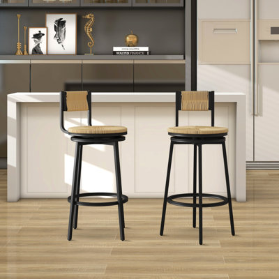 Ensemble de 2 tabourets de bar pivotants 15,92 "(ensemble de 2)