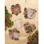 Candy Cane Bow 4 Piece Coaster Set in a Gift Bag