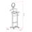 Owen 1-Drawer Valet Stand in Walnut Finish with 4-Casters, 57.24" H X 14.71" W X 13.86" D