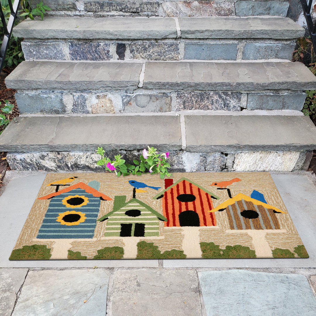 Ismay Birdhouses Kitchen Mat August Grove® Mat 