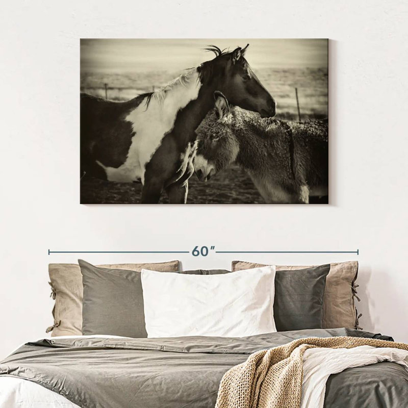Kissing Horses I, H 32 po x l 48 po