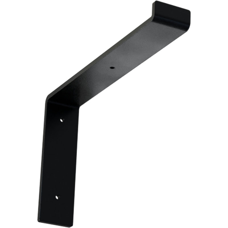 Support de tablette en acier, H 7 po x l 2 po x P 10 po, Noir thermolaqué