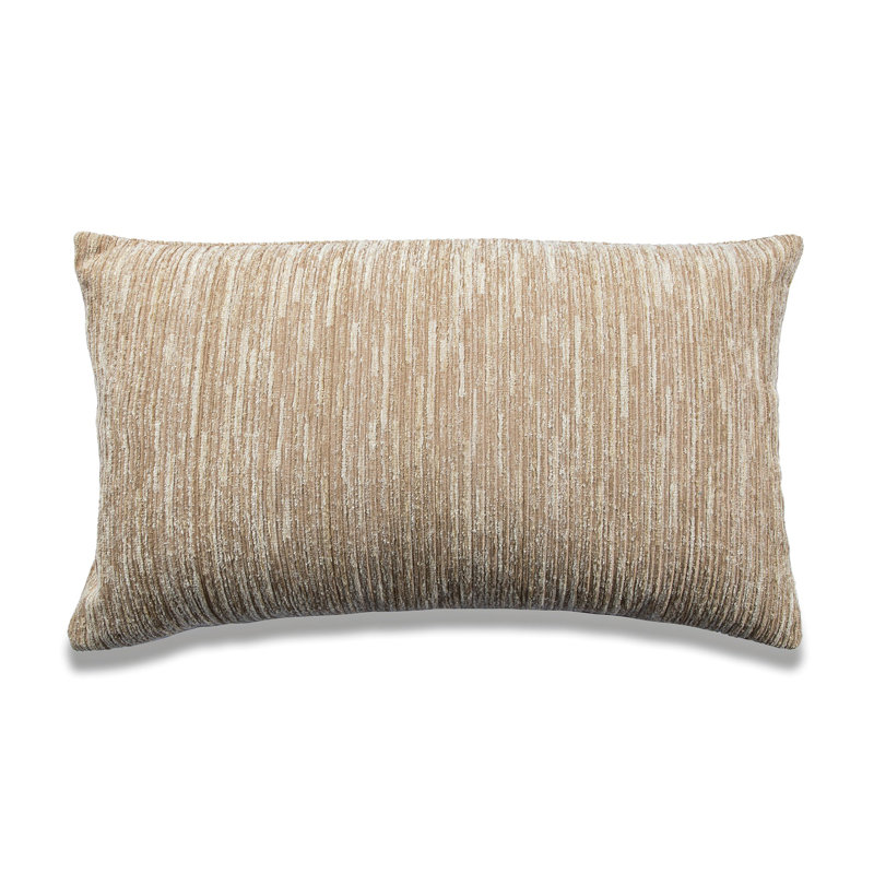 Melange With Feather Down Insert Pillow, 12"W x 20"L, Brown